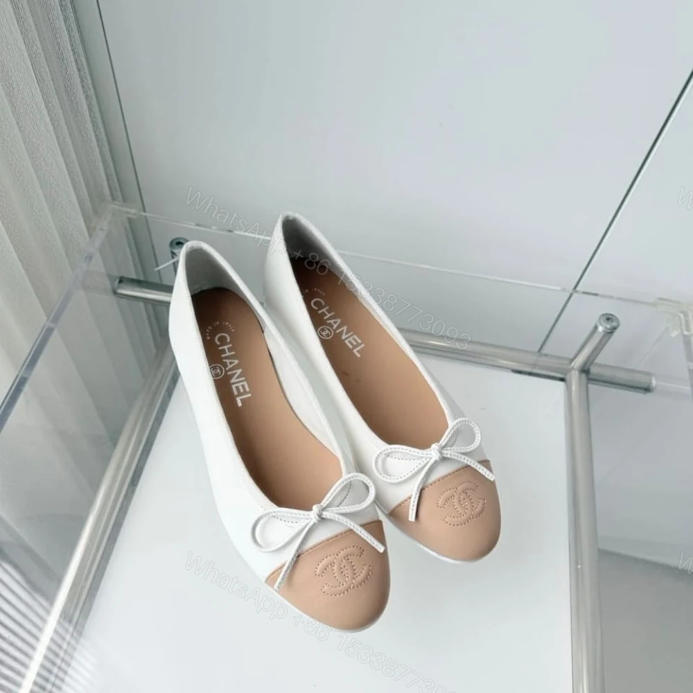 View 5 of Chanel Ballet Flats White And Beige