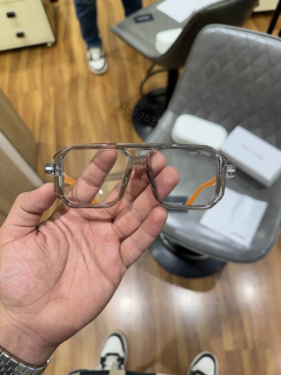 First Copy Marc Jacobs 6125 Grey Orange Designer Sunglasses — view 1