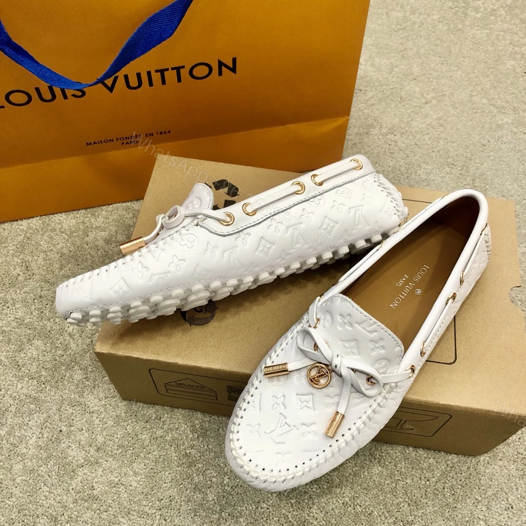 View 8 of LV WOMEN’S GLORIA FLAT LOAFERS WHITE ZOOM SHOES