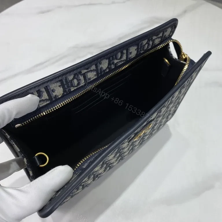 View 8 of Dior-Style Monogram Wallet on Chain: Elegant Everyday Versatility