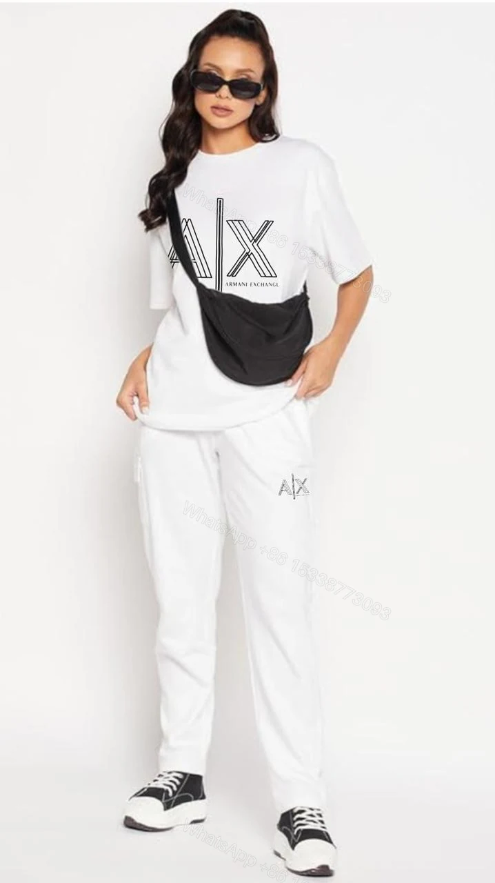 View 8 of ARMANI T-SHIRT WITH TRACK PANT PREMIUM CORD SETS FOR LADIES