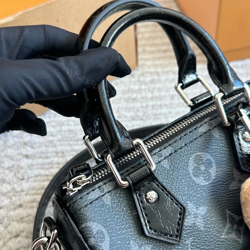 View 8 of Louis Vuitton Nano Speedy Monogram Eclipse 16Cm M26573
