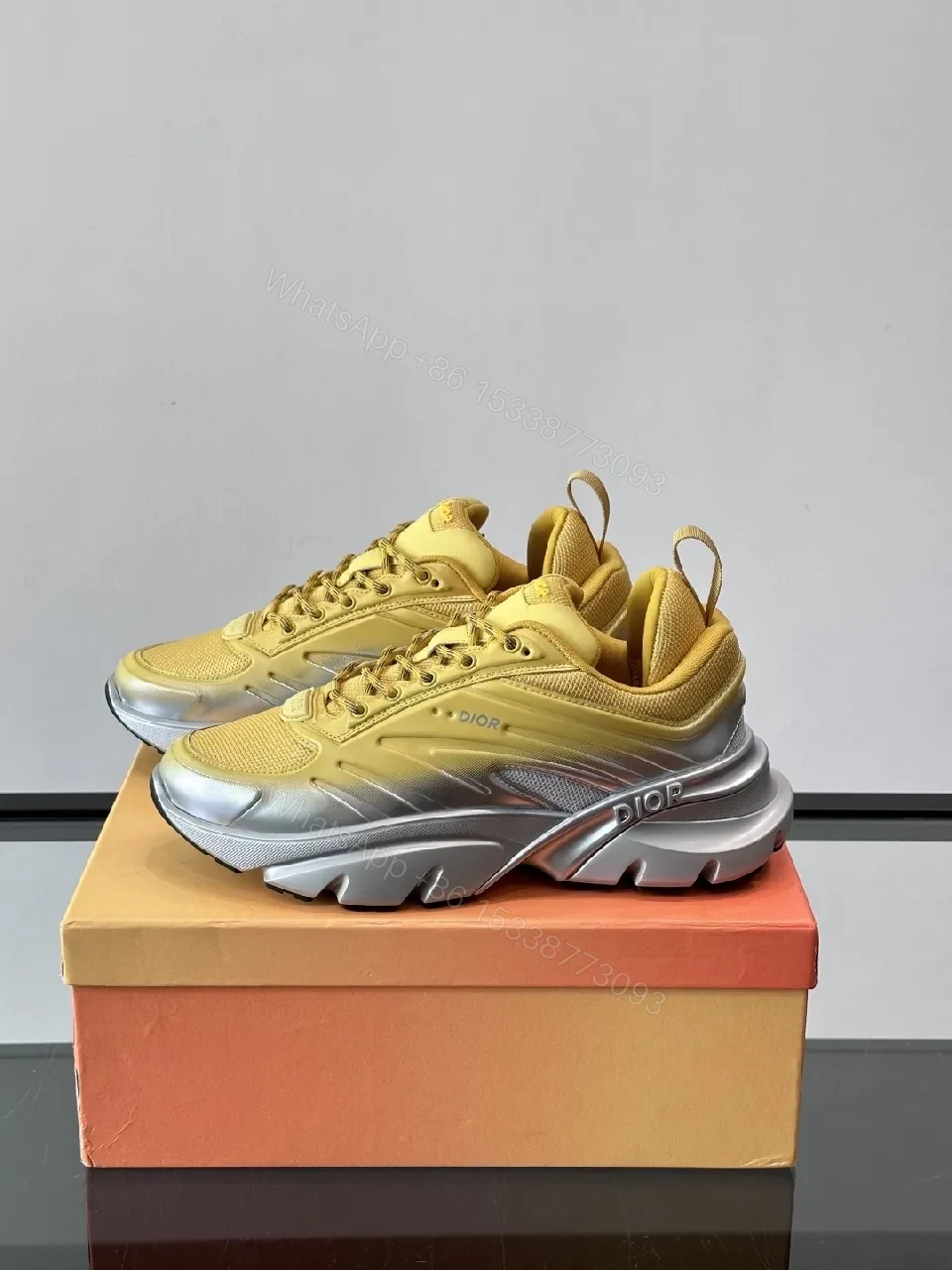 View 2 of Honey Knit Luxe Runner: Metallic Sole Sneaker