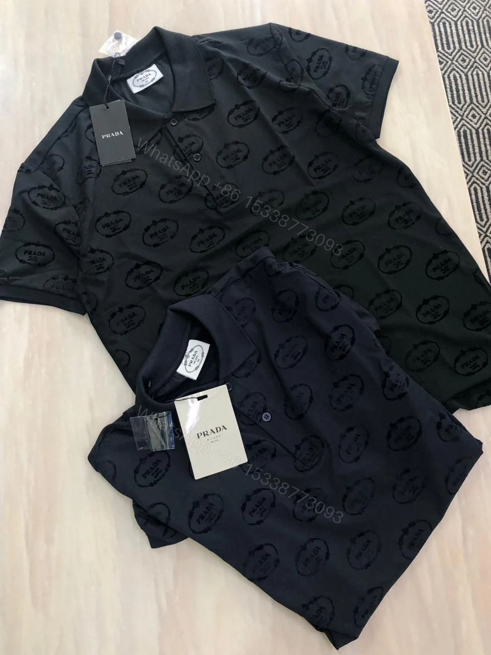 View 7 of First Copy PRADA Premium Imported Fabric Polos