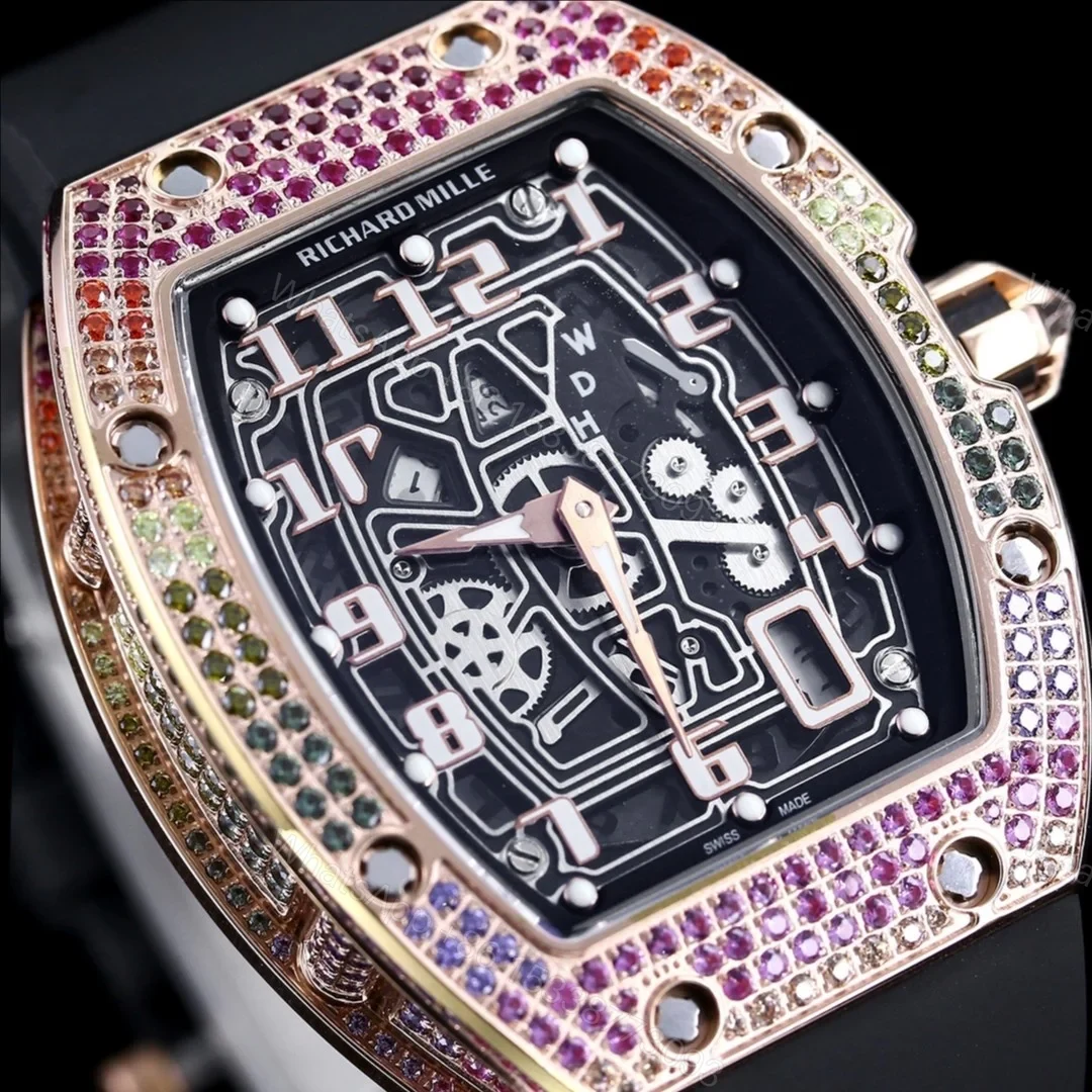 View 4 of Richard Mille RM67-01 Automatic Ultra Thin Skeleton Watch 38/48MM Barrel Case Digital Hour Markers Premium Edition RM-RM67-01-ULTRA-SKL-38