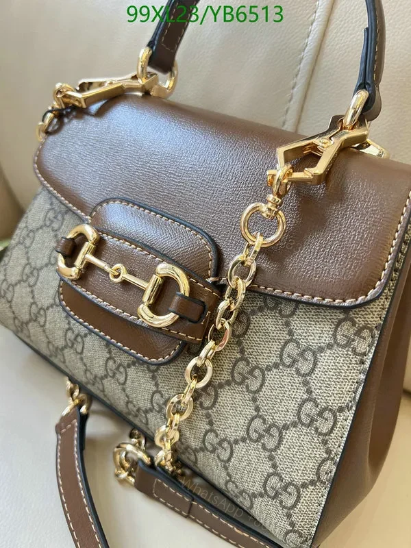 View 6 of Classic Gucci Horsebit 1955 Small Brown Leather Bag ZN48KW