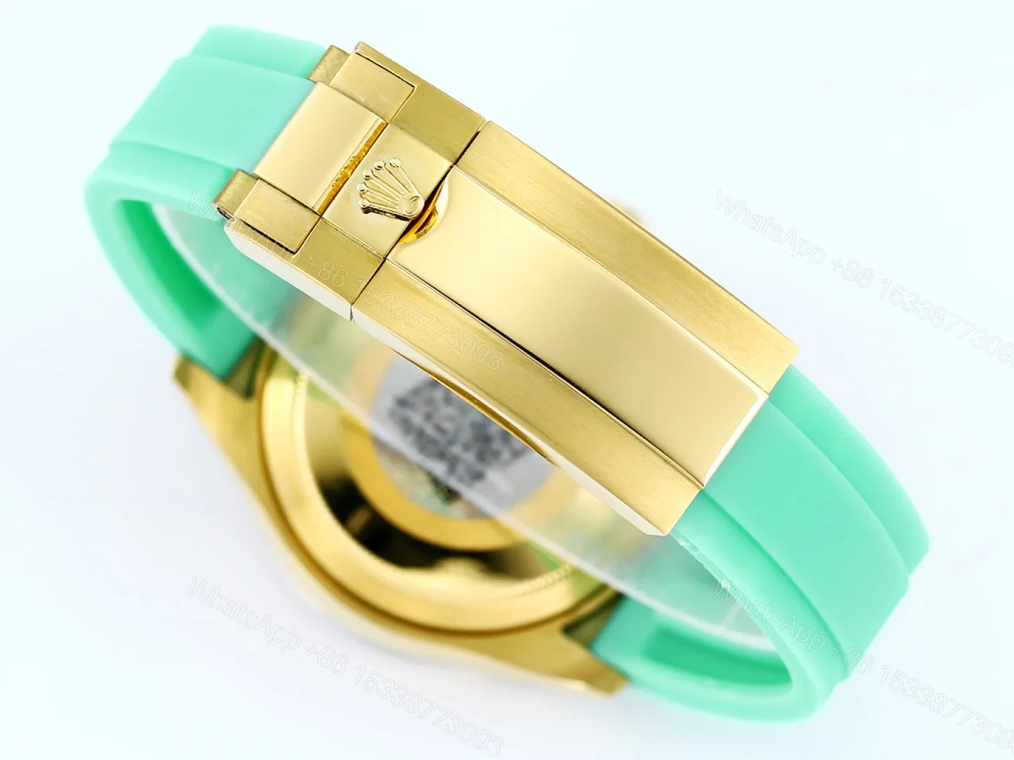 View 7 of Rolex Daytona Ruby Mint Strap Replica 43MM Exclusive Gold Case Edition RG-ROLEX-DAYTONA-RUBY-MINT-43