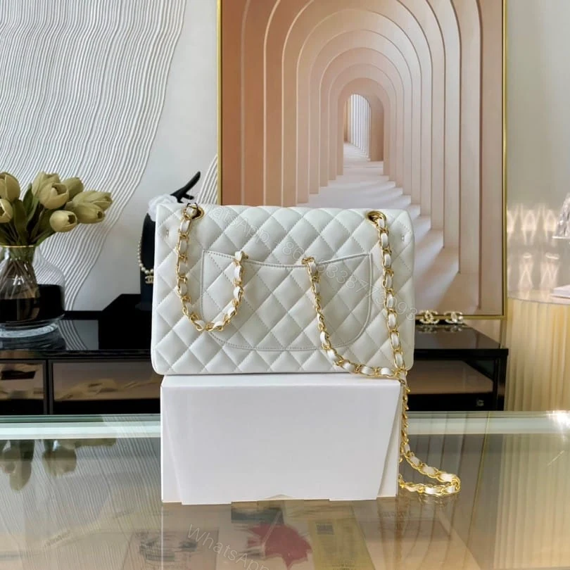 View 7 of Chanel Classic Medium Handbag White 25Cm A01112