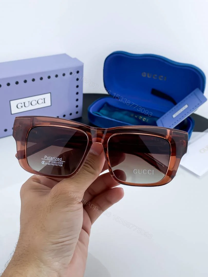 View 4 of First Copy Gucci 727 Brown Black Sunglasses