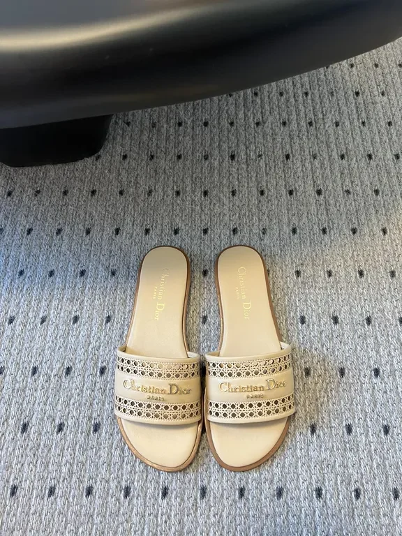View 7 of Neutral Beige Vegan Leather Luxury Slide Sandals