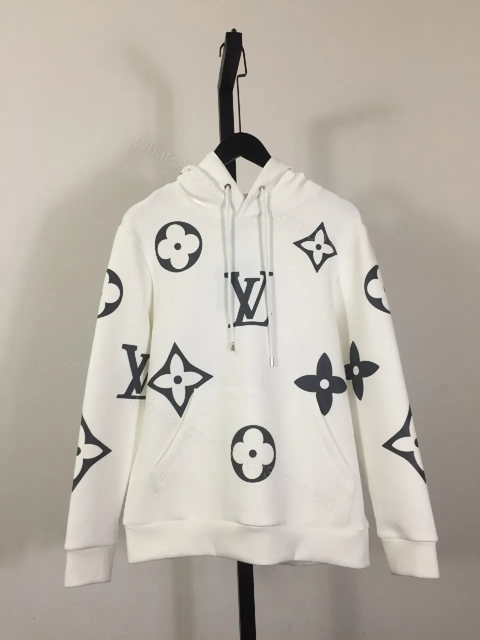 White Monogram Hoodie: Premium, Luxe Streetwear Comfort — view 1