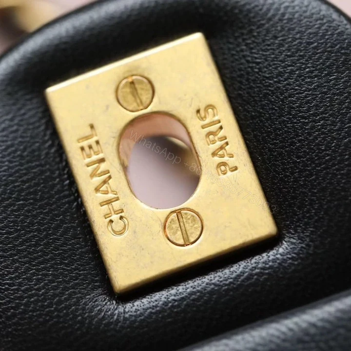 View 14 of 高仿Chanel小金球口蓋包Mini黑金免檢版