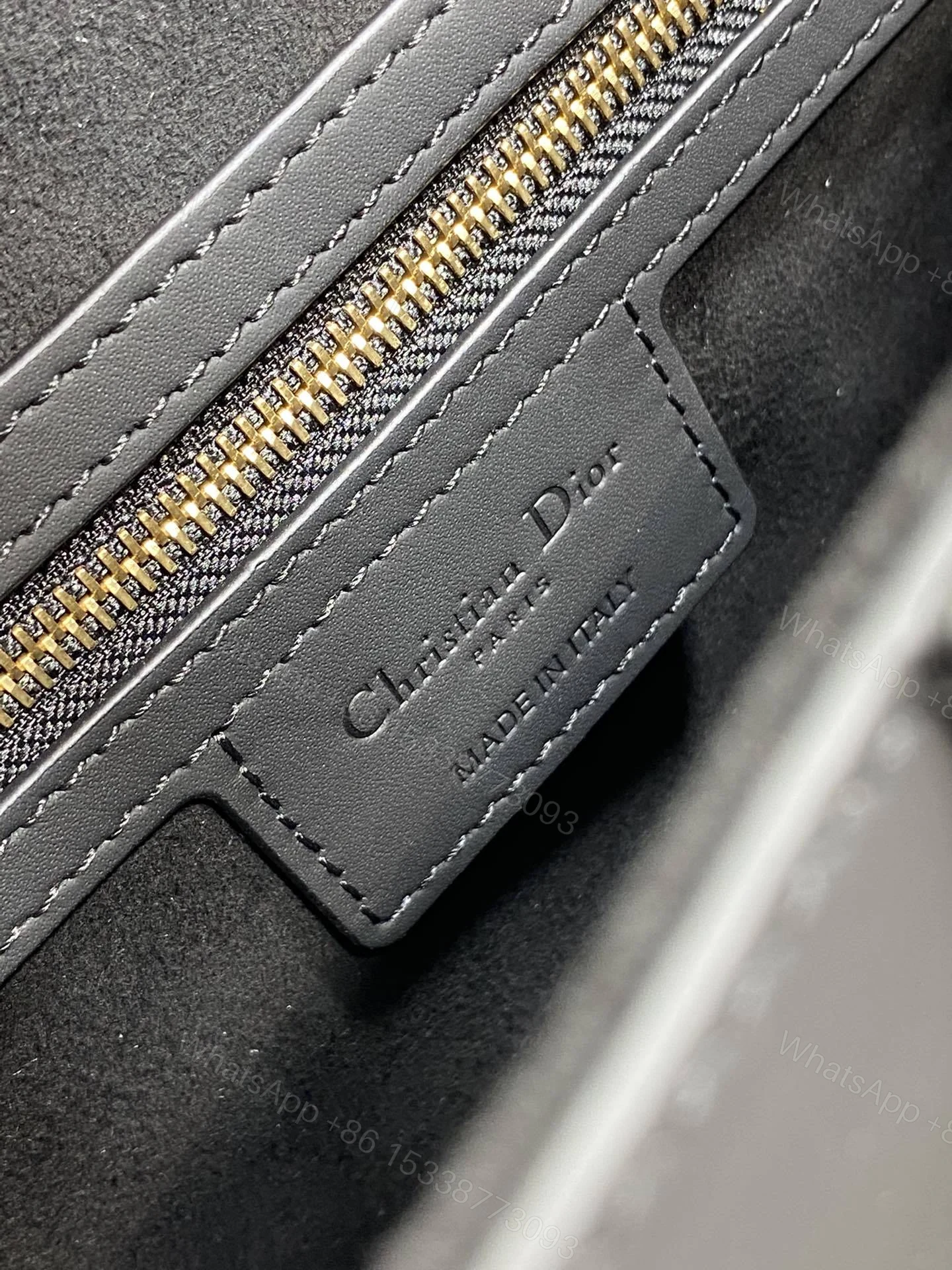 View 7 of Dior Saddle Bag in Black with Black Hardware