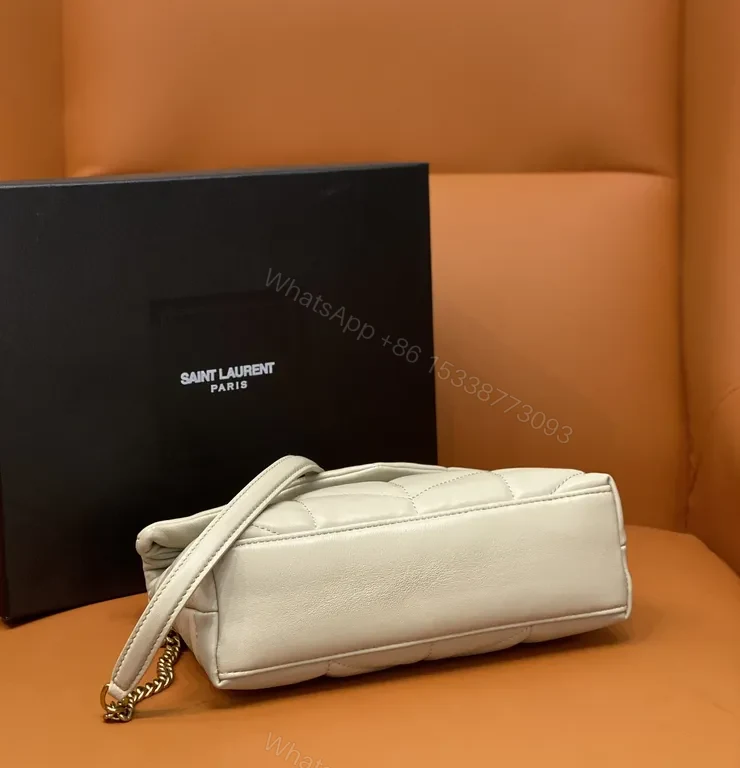 View 6 of Quilted Cream Envelope Bag â€” YSL-Inspired Luxury, Crossbody