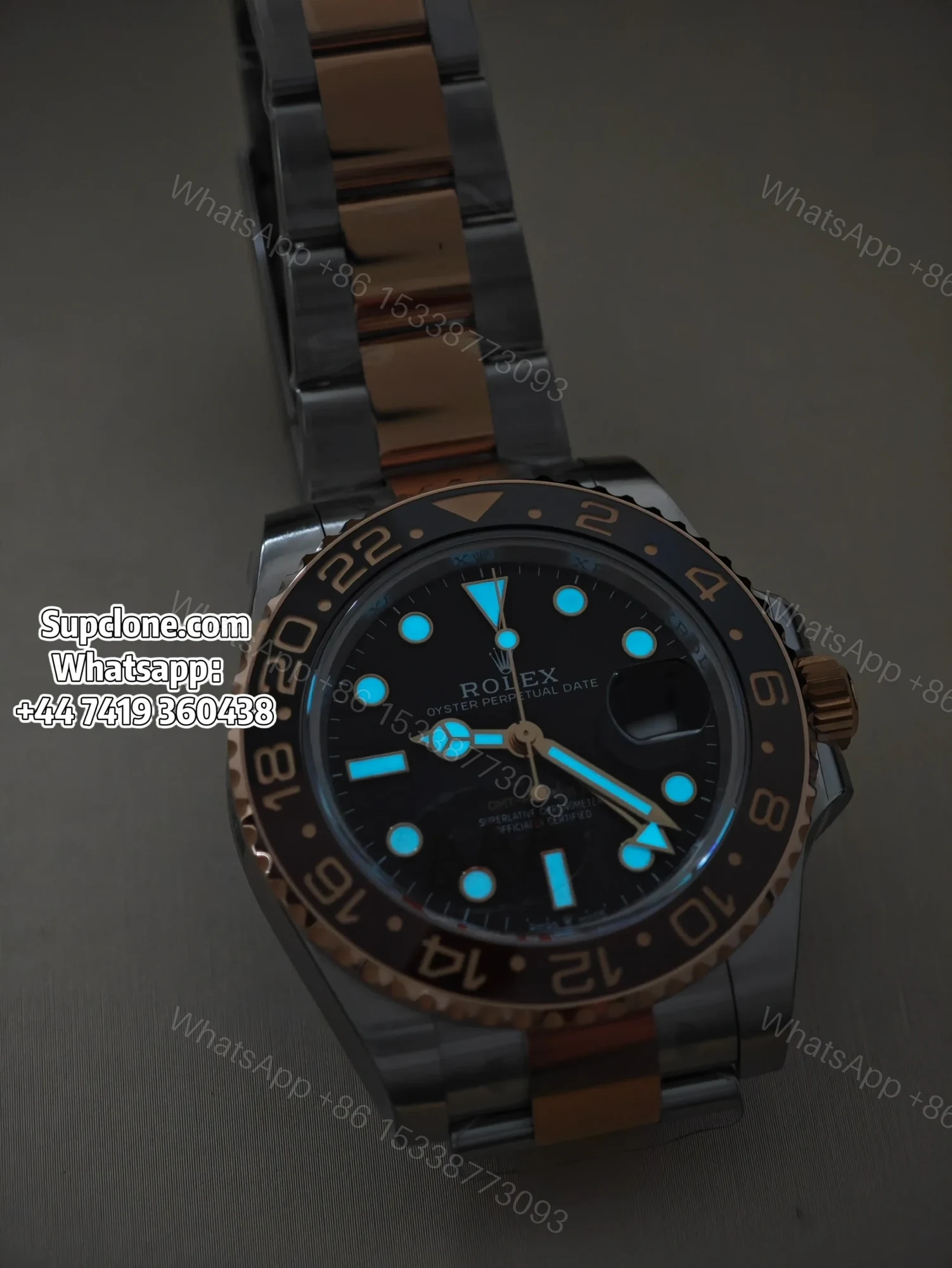 View 15 of Rolex Super Clone Watches 1:1 Root Beer GMT-Master II 126711CHNR 3285 Movement Weighted
