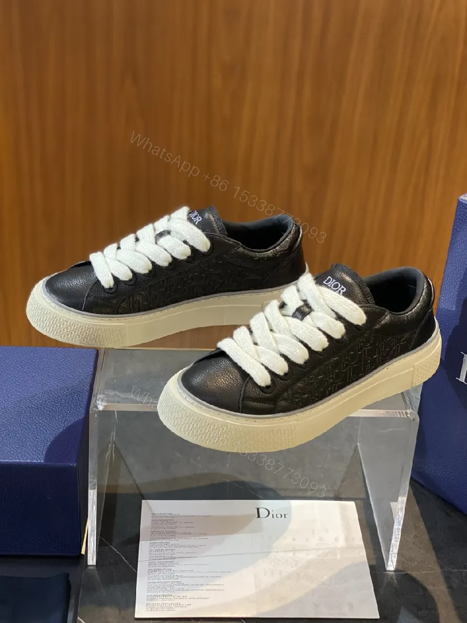 View 8 of Beige Leather Low-Top Sneakers with Subtle Designer Edge