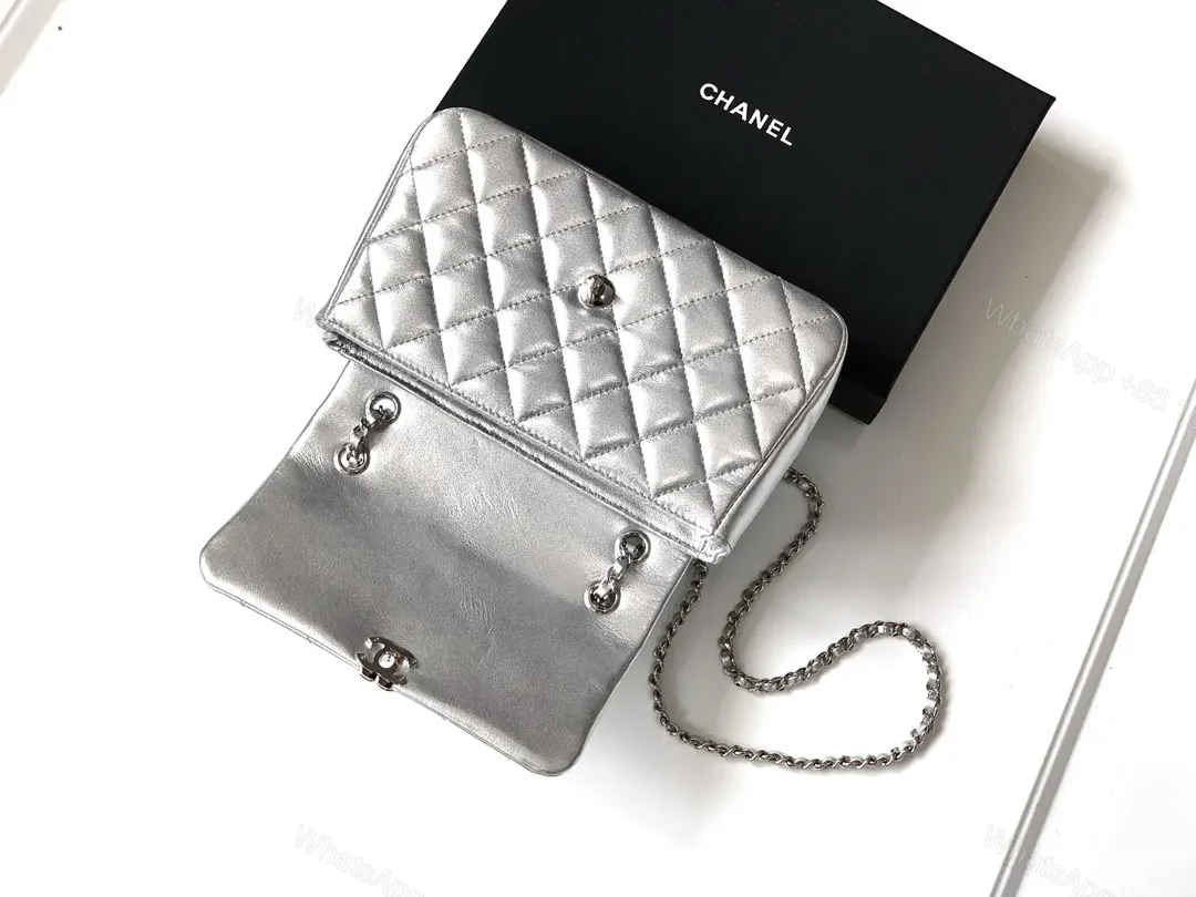 View 6 of Shimmer Quilted Chain Bag: Metallic Luxe Everyday Bag