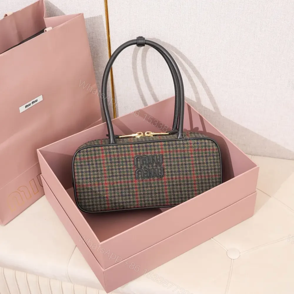 View 7 of 高仿miumiu*Beau系列5BB173織物千鳥格手提包免檢版