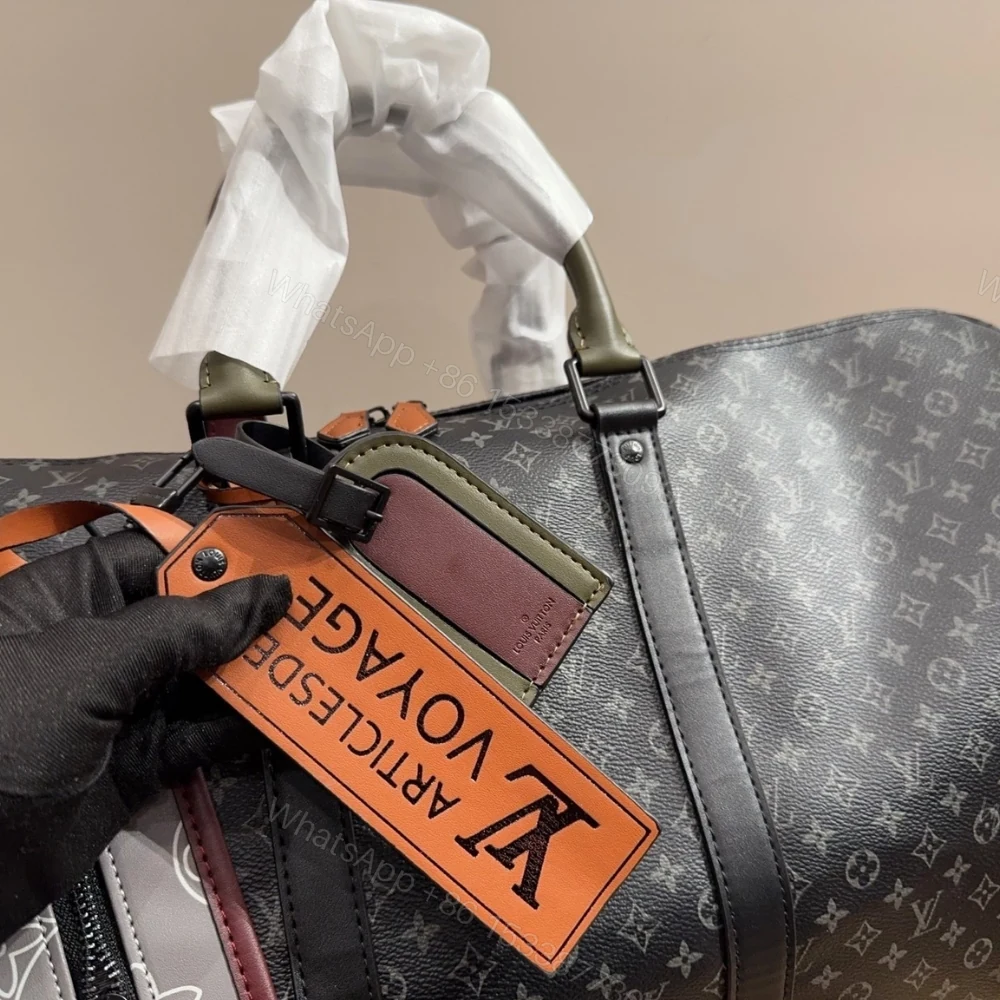 View 7 of Louis Vuitton Keepall Bandoulière 50 Monogram Canvas Black 50Cm