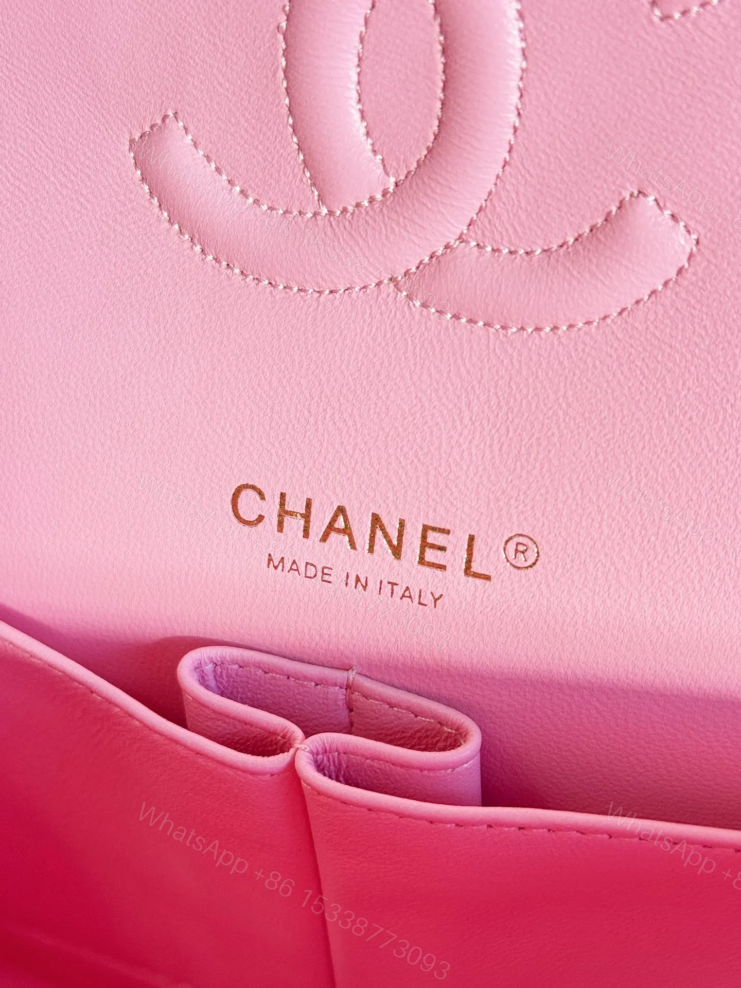 View 7 of Chanel Mini Rectangular Flap Bag Pink, White and Black