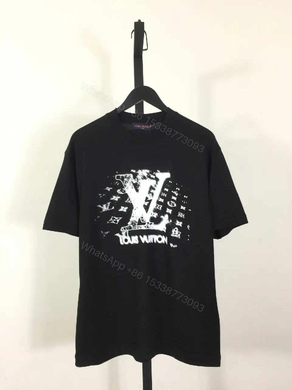 Black Cotton Graphic Tee - Luxe-Look, Everyday Statement Tee — view 1