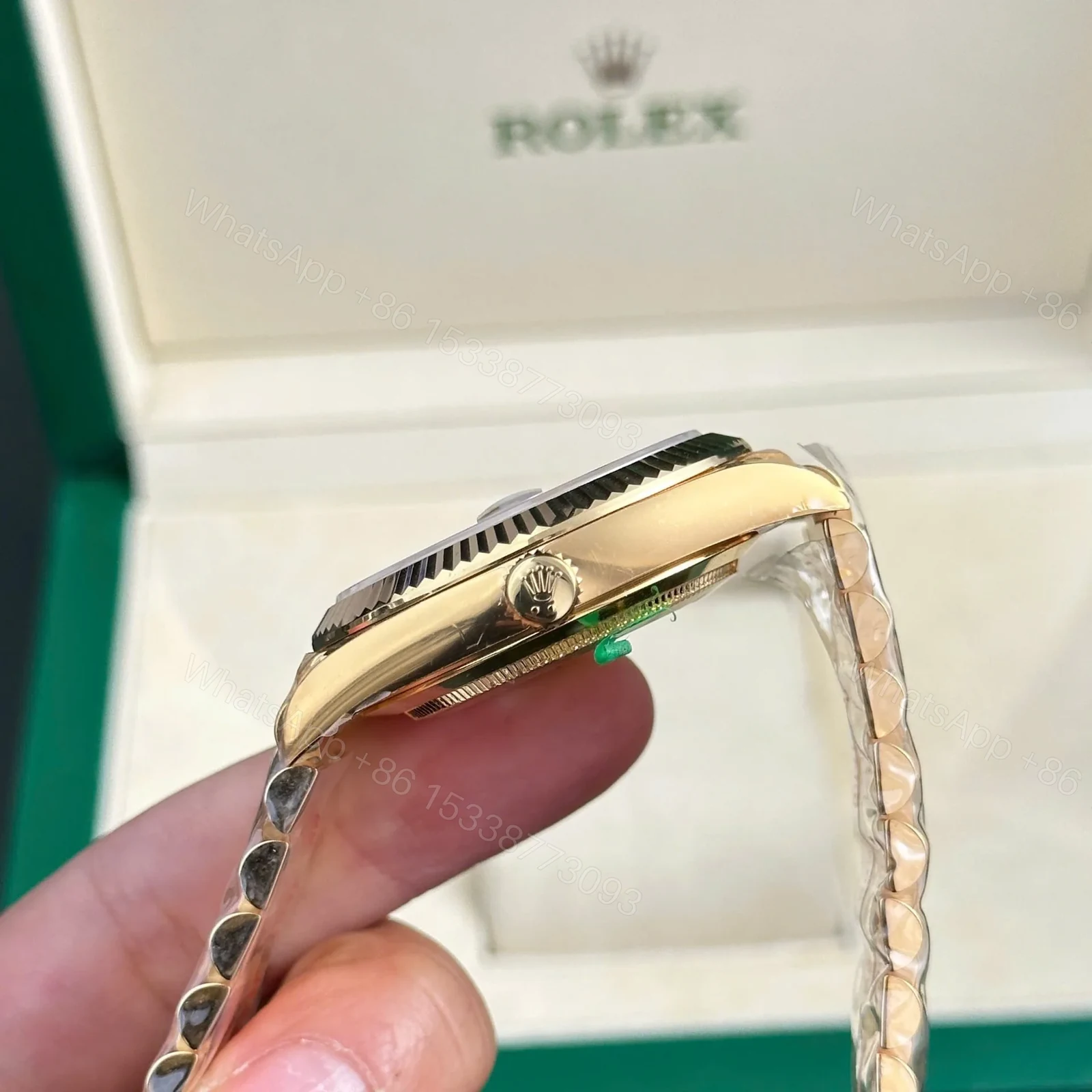 View 6 of Superclone Rolex Day-Date Champagne Diamond Dial 128238-0132 36 mm