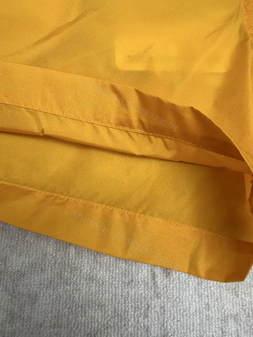 View 6 of Yellow nylon swim shorts with drawstring and logo patch for everyday luxury