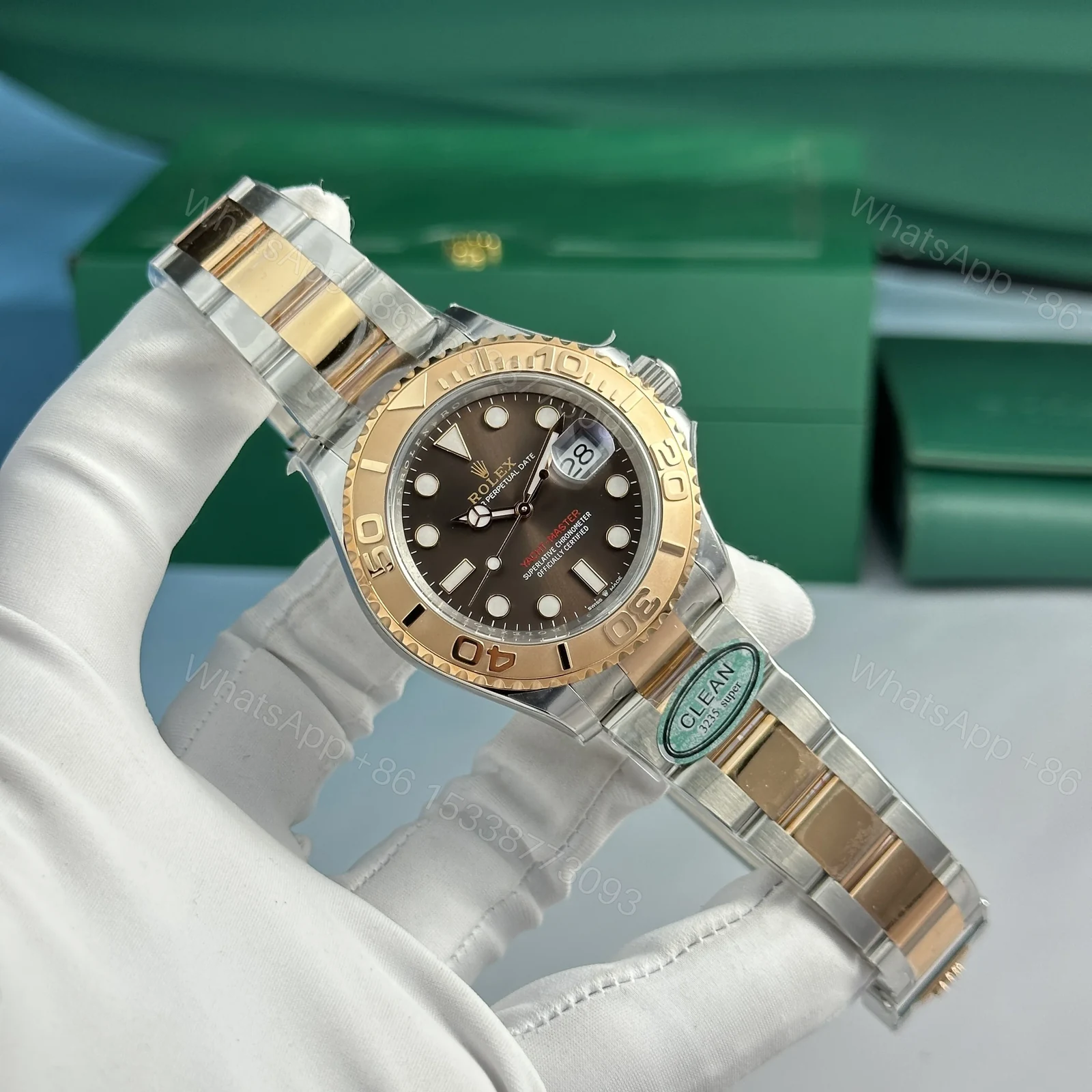 View 2 of Replica Rolex Yacht-Master Chocolate Dial 126621