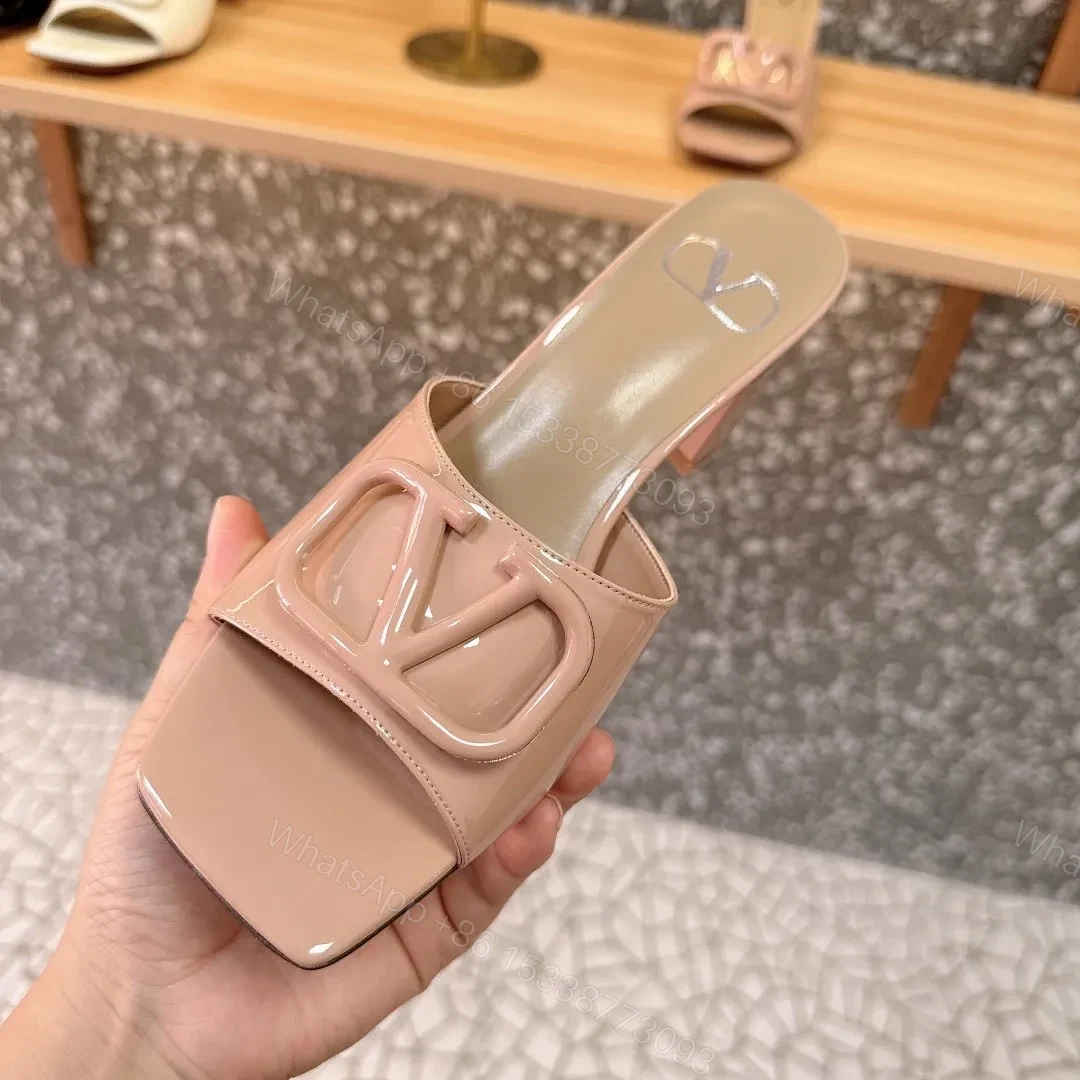 View 3 of Valentino Women Nude Patent Leather Heels