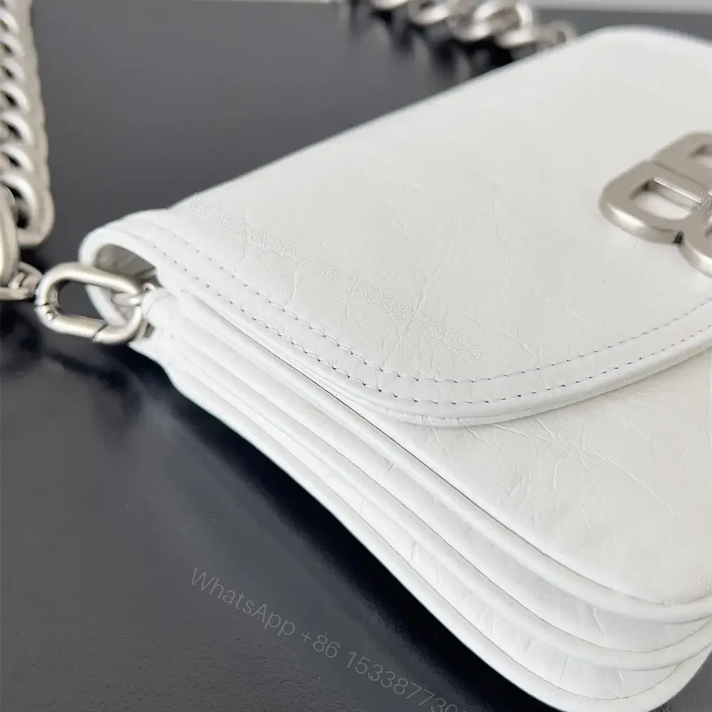 View 4 of 高仿Balenciaga*BBSolt系列腋下包白色S