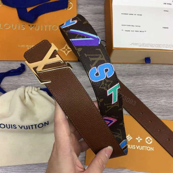 View 3 of LOUIS X NBA LV INITIALES 40MM REVERSIBLE BELT MONOGRAM CANVAS CALF LEATHER REVERSE – B75