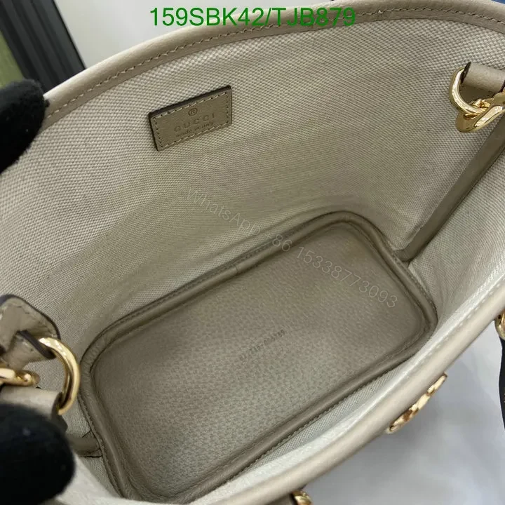 View 28 of Gucci Dusty Pink GG Supreme Canvas and Leather Mini Tote Bag ML75396