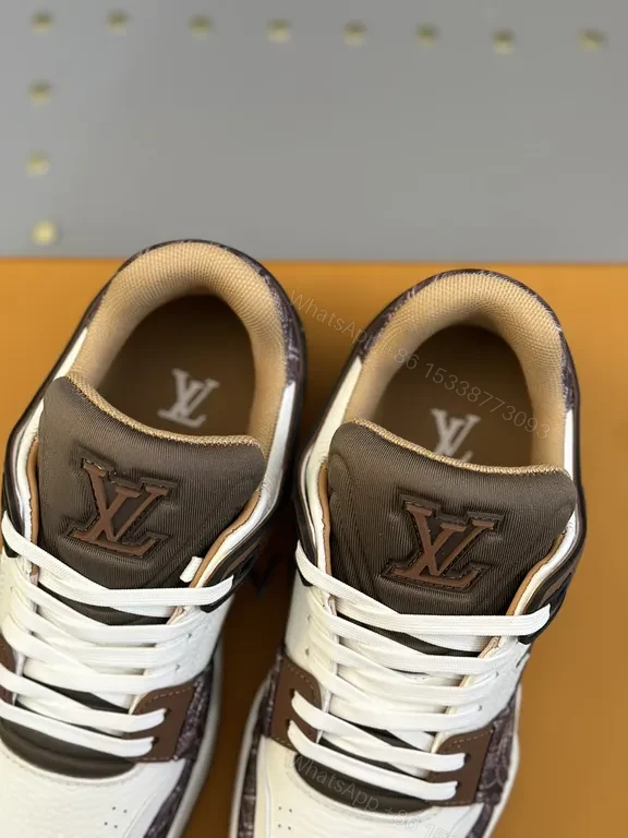View 5 of Patterned Leather LV-Detail High-Tops: Comfort & Couture sneakers