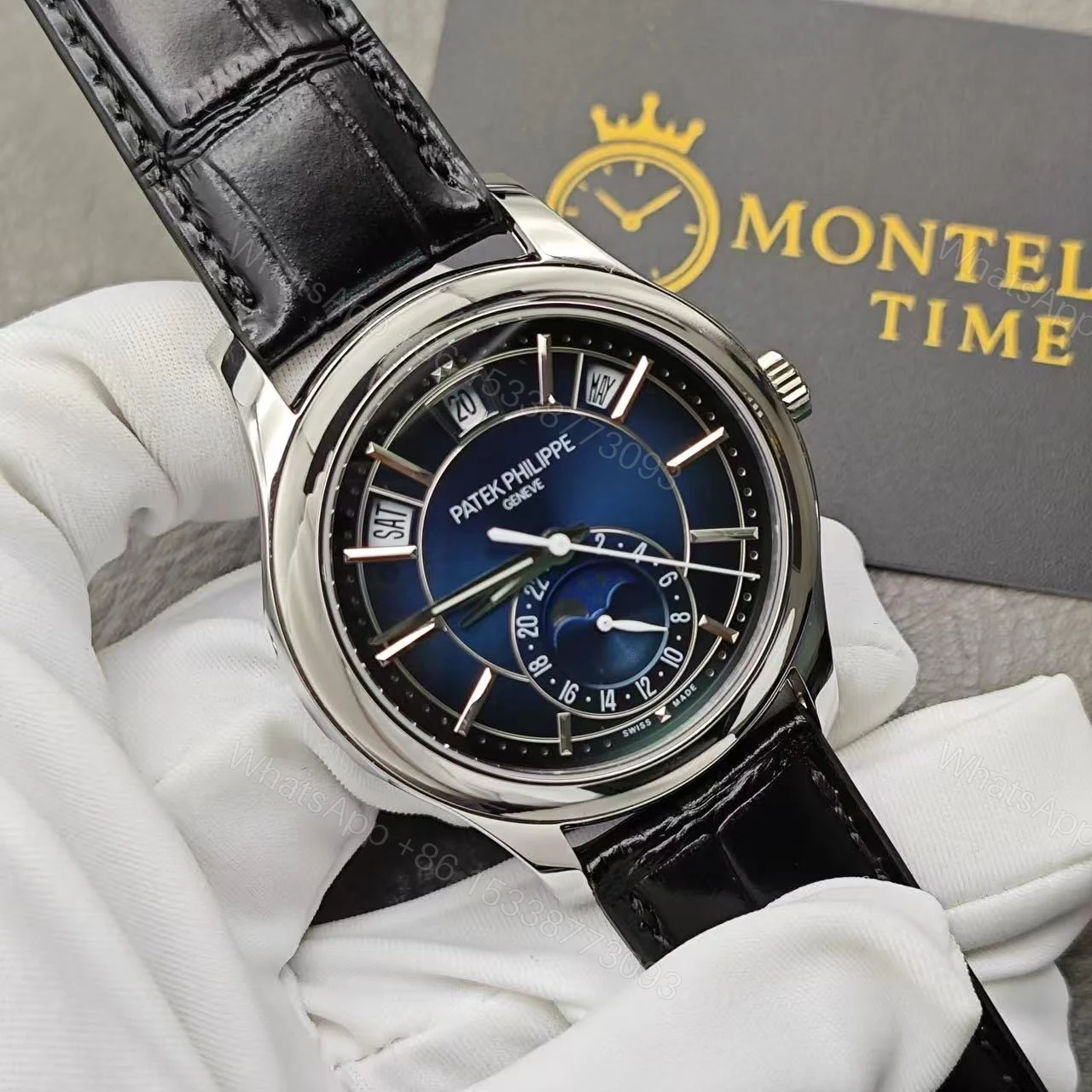 View 4 of Replica Patek Philippe Complications Annual Calendar White Gold 5205G 013 40MM