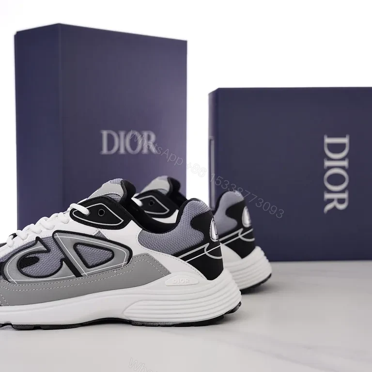 View 5 of Graphic-Accented Dior-Inspired Tech Runner, High-Top Comfort