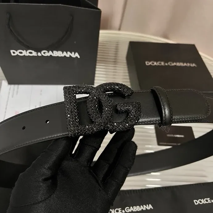 View 5 of Chic Black Leather Belt with Glitter Buckle – Luxury Accessory
