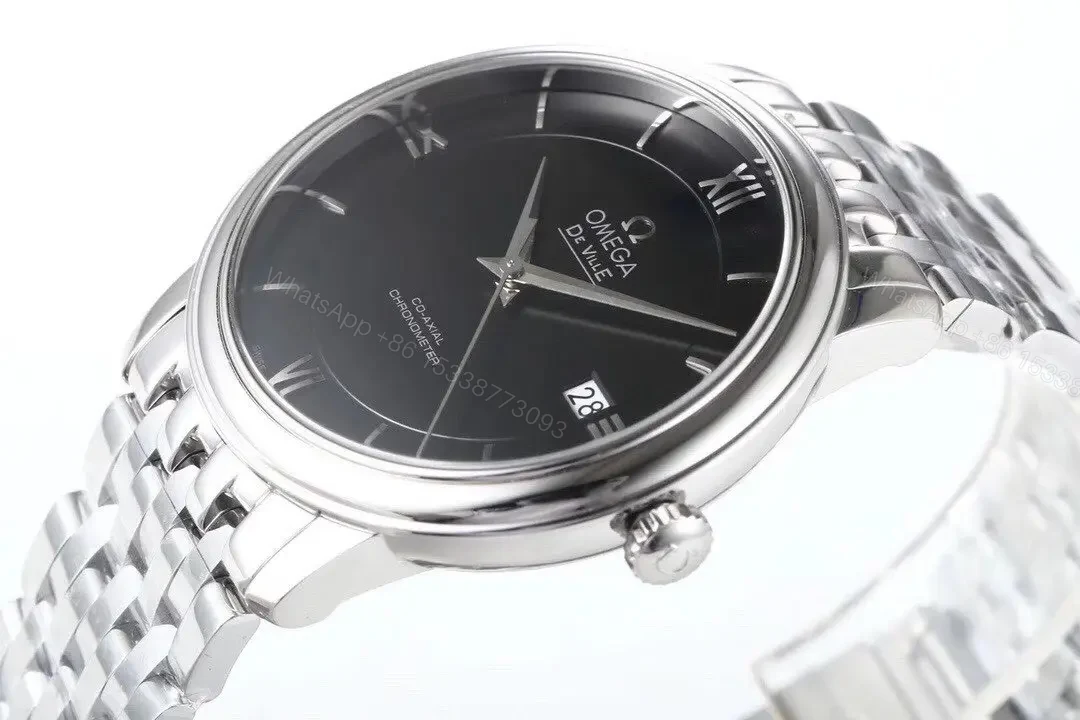 View 5 of Omega DeVille Prestige Black Dial Stainless Steel Watch with Miyota 9015 Movement