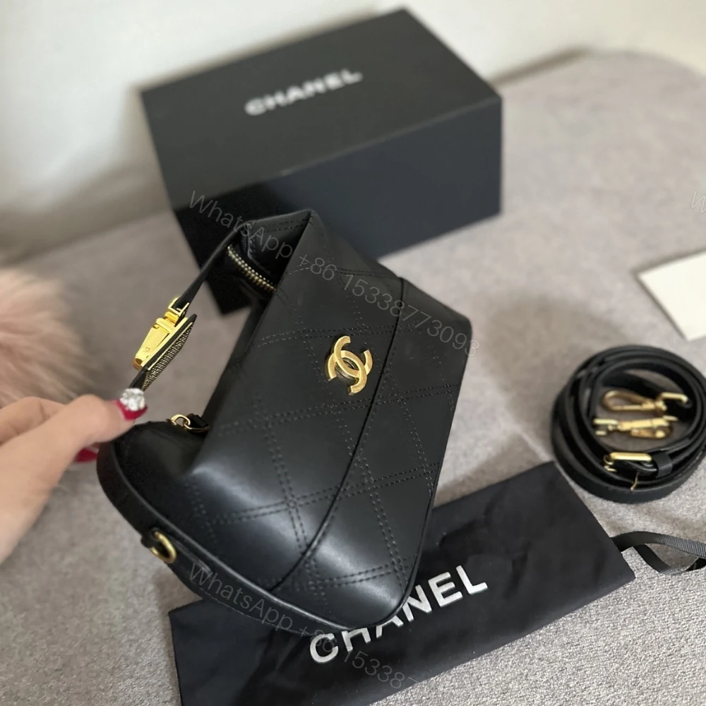 View 4 of Chanel Clutch With Chain Quilted Leather Black 19cm
