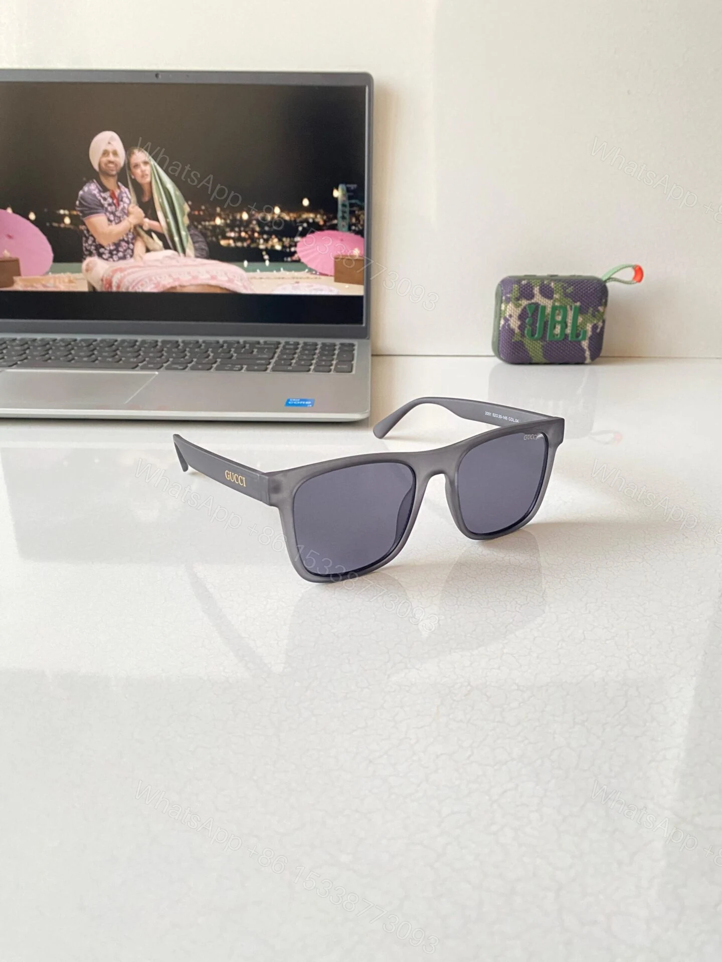 View 6 of Gucci Sunglasses Black Grey