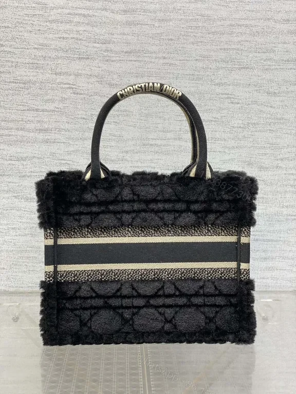 View 7 of Cozy Shearling Dior Band Compact Luxury Bag