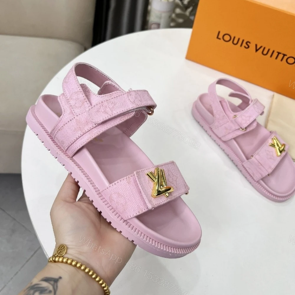 View 6 of LOUIS VUITTON LV SUNSET FLAT COMFORT SANDAL ROSE 1ADIDB