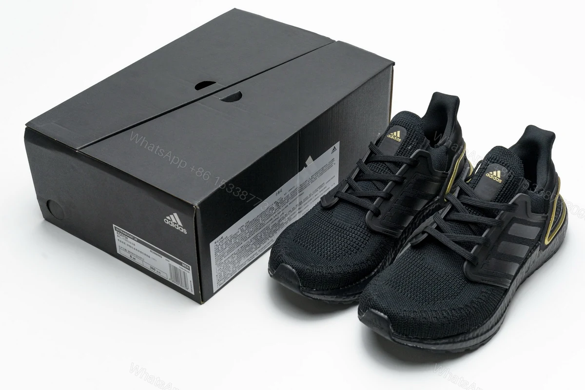 Adidas Ultra Boost 20 Core Black Gold Metallic EG0754 — view 2