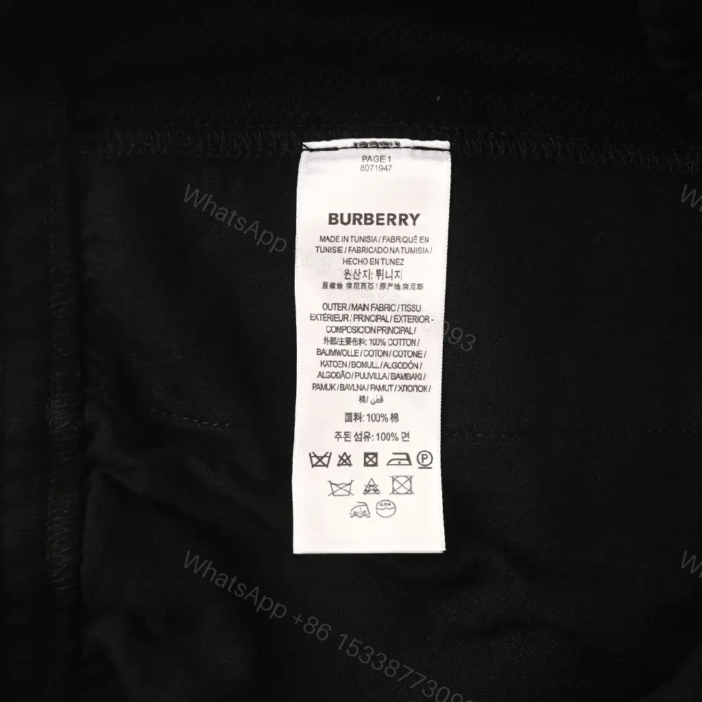 View 5 of Black Nylon Relaxed Shorts with Burberry Patch