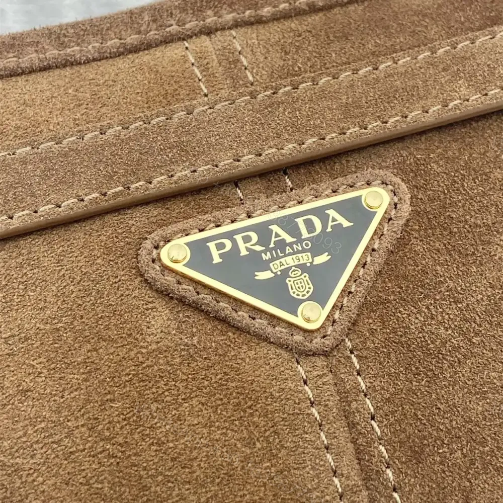 View 8 of 高仿Prada*Tote系列1BA439Nappa皮購物袋棕色大號免檢版