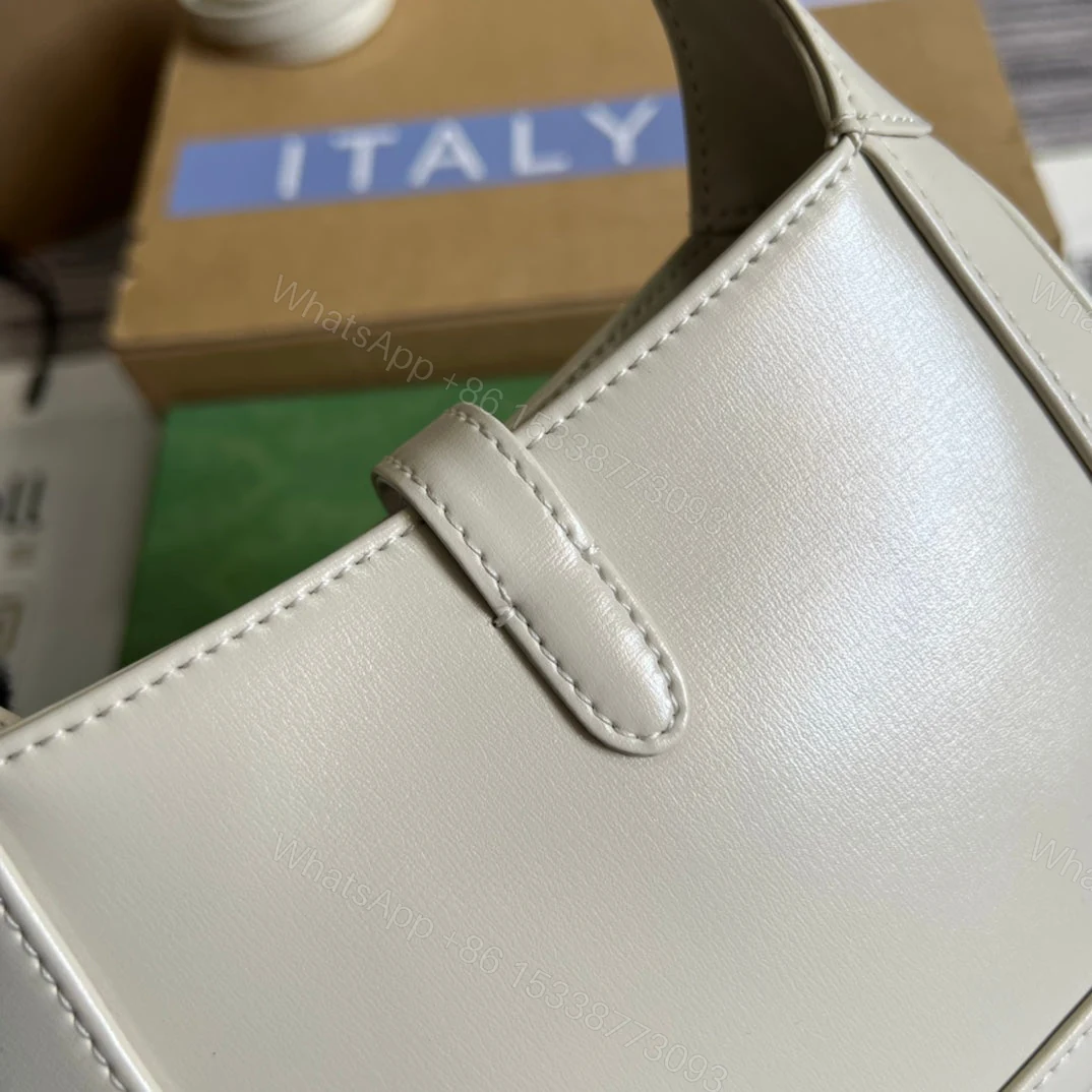 View 5 of GG JACKIE MINI 19 SHOULDER BAG IN WHITE CALFSKIN