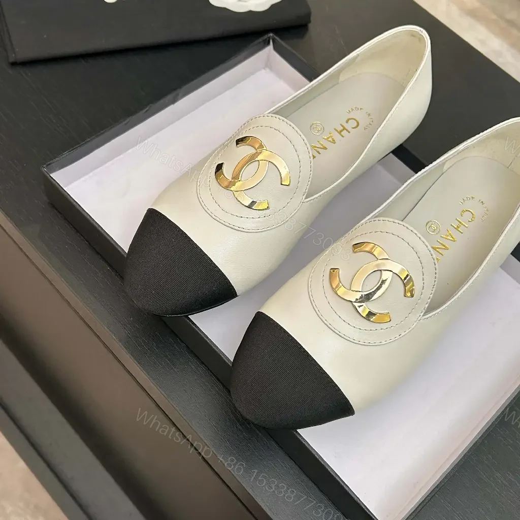View 6 of Two-Tone Leather Loafers: Gold Hardware, Everyday Luxury
