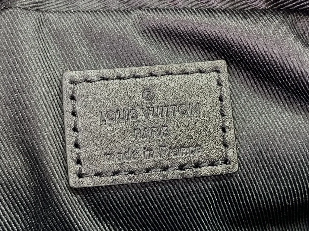 View 3 of Lux Damier Graphite Crossbody: Leather-Trim, All-Day Versatility