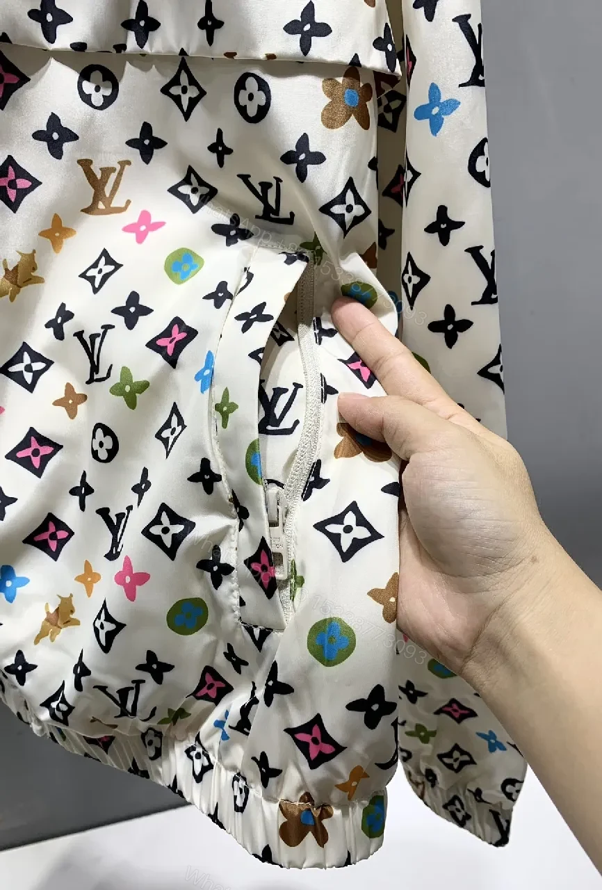 View 4 of Multi-Patterned Monogram Zip-Front Jacket - All-Season Style