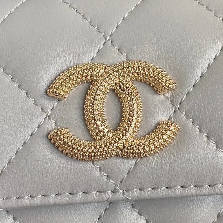 View 5 of Compact Quilted Crossbody Bag: Chanel-Inspired Gold Chain Luxury