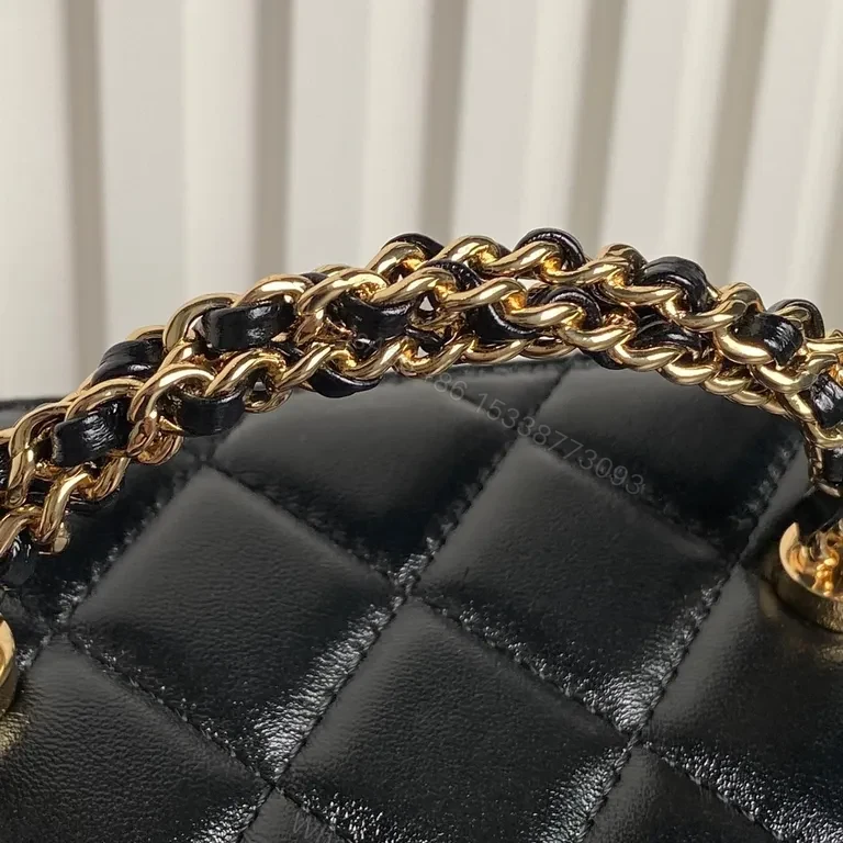 View 6 of Chanel-Style Quilted Chain Bag: Compact Luxury Crossbody Bag